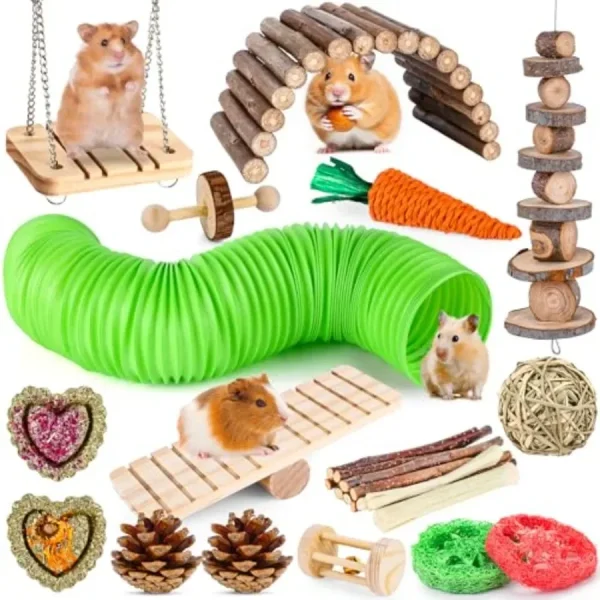 Hamster Toys Set, Teeth Care