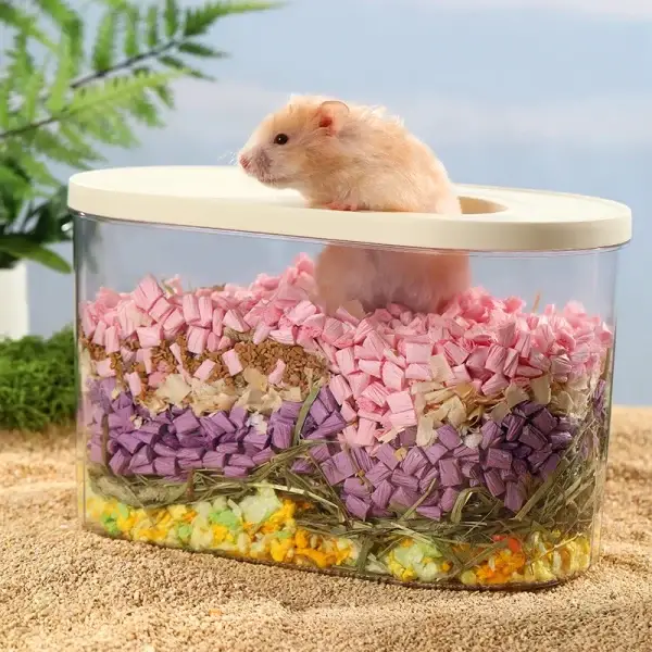 Hamster Digging Bucket Oval Burrow Hideout