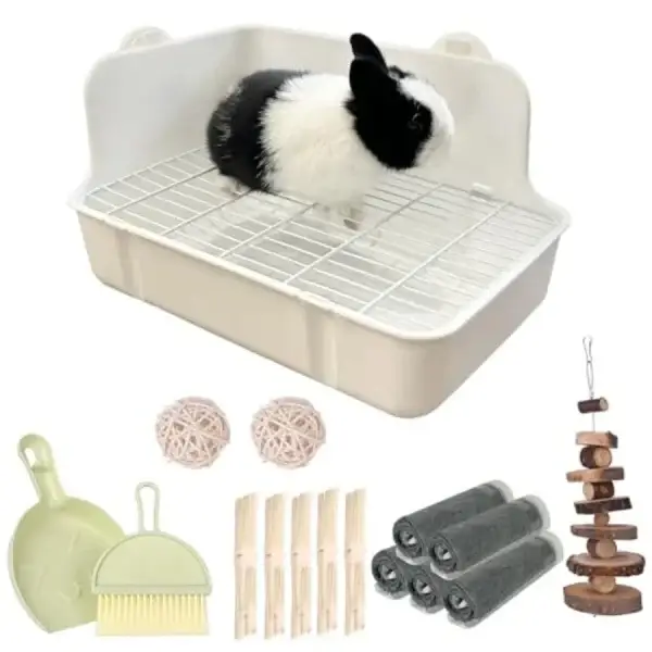 Pet Potty Pan for Rabbit Guinea Pig Ferret Small Ani